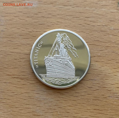 жетон памятная настольная медаль Титаник корабль парусник - zheton_pamjatnaja_nastolnaja_medal_titanik_korabl_parusnik_flot_pruf_proof