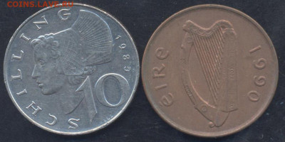 Австрия 10 шиллингов 1985 г.23.03.2025 г. 22 -00 МСК. - Ирландия1
