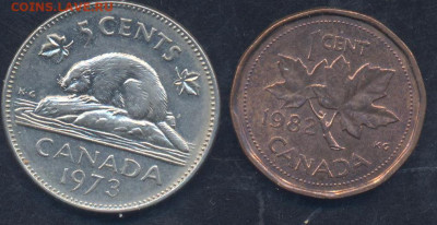 Канада 5 центов 1973 г. 23.03.2025 г. 22 -00 МСК. - Канада