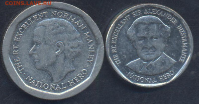 Ямайка 1 и 5 долларов 1996,2008 г. 23.03.2025 г. 22 -00 МСК. - Ямайка1