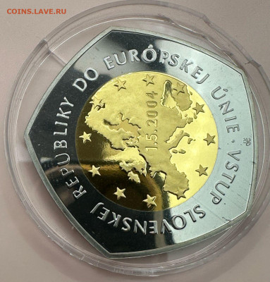 10000 крон 2004.Словакия. Присоединение к ЕС золото+палладий - 78ad8927-2bbd-4127-b696-e8c83ea9b159
