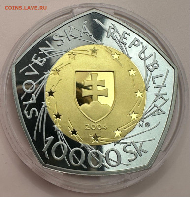 10000 крон 2004.Словакия. Присоединение к ЕС золото+палладий - ab475159-ea76-472a-9b0e-2939c2681105