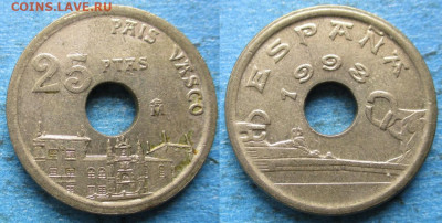 фикс Испания 1945-1999 до 29-03-25 в 22:00 - Испания 25 песет 1993    12446