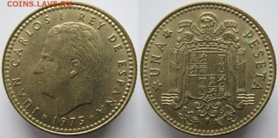 фикс Испания 1945-1999 до 29-03-25 в 22:00 - 12.5.Испания 1 песета 1975 (80)     297