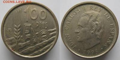 фикс Испания 1945-1999 до 29-03-25 в 22:00 - Испания 100 песет 1995    109