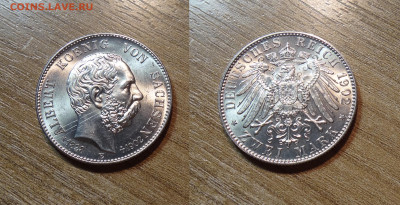 Саксония 2 марки 1902, Альберт , траурная - DSC09763.JPG
