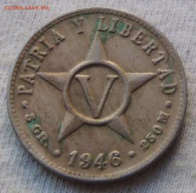 Куба 5 сентаво 1946 до 30.03.2025 - Куба 5 сентаво 1946.JPG