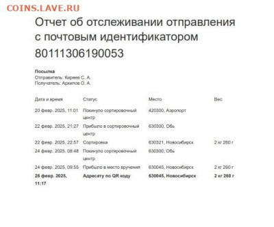 OSedoi не оплатил полученный лот - получение