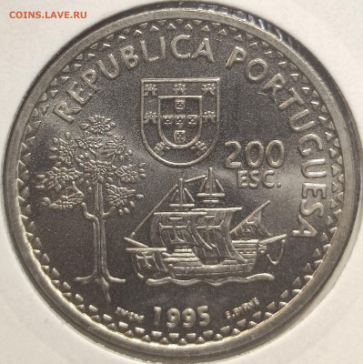 200 э. Португалия,юбилейка,1995г.,UNC,до 29.03.25г. 22:00мск - IMG_20250325_210024-min