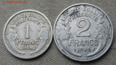 Франция погодовка 2 монеты 1949 до 30.03.2025 - Франция 49 х2.JPG