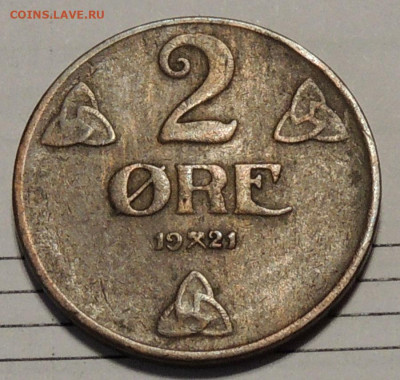 Норвегия 2 эре 1921 до 30.03.2025 - Норвегия 2 эре 21.JPG