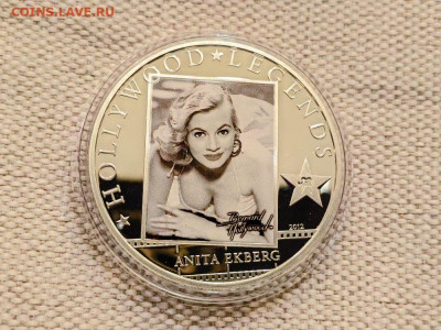 5дол 2013 О-ва Кука, А.Экберг, Ag925, до 03.04 - Ю Голливуд Экберг-2