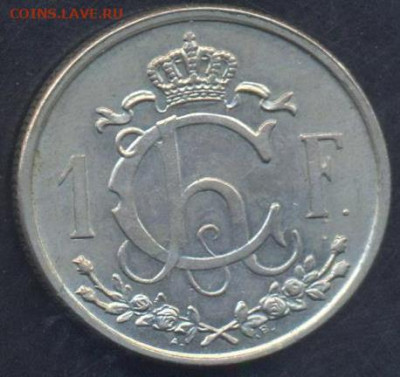 Люксембург 1 франк 1946 г.30.03.2025 г. 22 -00 МСК. - Люксембург
