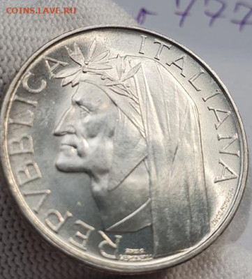 Италия 500 лир 1965г Данте Алигьери, до 03.04 22:00 мск - 3