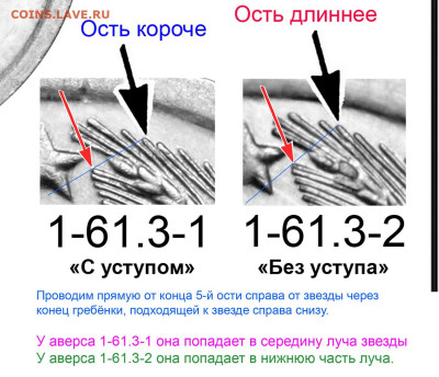 1 копейка 1973 года - 1 копейка 1973-75 уступ