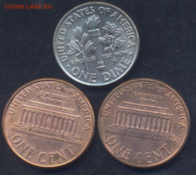 США 1-10 центов 2003-2007 г.  3.04.2025 г. 22 -00 МСК. - США2