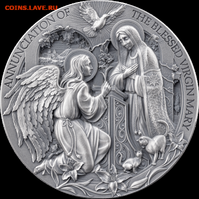 Кошки на монетах - BS_The-Annunciation_rev_1000x1000-600x600