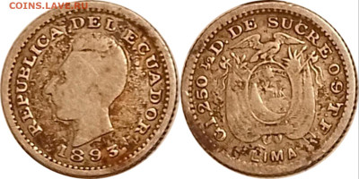 Экуадор, полдесимо 1893, AR 900. До 8.04.2025 в 22:00 по Мск - 2_In-7