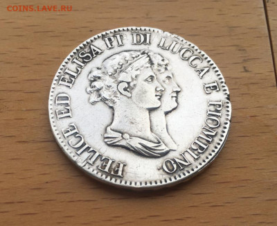 Лукка и Пьомбино 5 франков 1807 Элиза Бонапарт Серебро - italija_knjazhestvo_lukka_i_pombino_5_frankov_franchi_1807_eliza_bonapart_serebro_krona_shajba_redkost (4)
