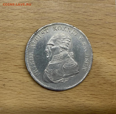 Саксония 1 талер 1823 Король Фридрих-Августа I Серебро - saksonija_1_taler_1823_korol_fridrikh_avgusta_i_serebro_germanija_krona_shajba_redkost_xf_aunc_sokhran (2)