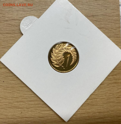 Новая Зеландия 1 цент 1974 Лист Папоротника Флора Пруф Proof - novaja_zelandija_1_cent_1974_list_paporotnika_flora_pruf_proof_tirazh_8000_iz_nabora_redkost