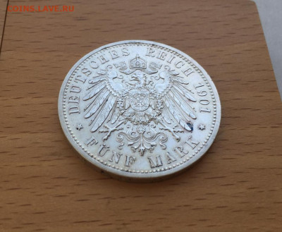 Королевство Пруссия 5 марок 1901 200 лет Пруссии Германия - korolevstvo_prussija_5_marok_1901_200_let_prussii_germanija_germanskaja_imperija_serebro_krona_shajba (1)