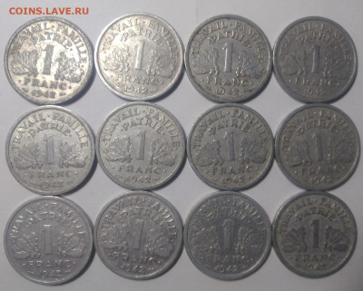 ФИКС Франция 1 франк 1942 до 11.04.2025 22-00 мск - Франция 1 франк 1942