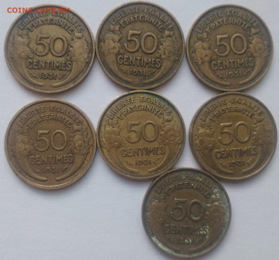 ФИКС Франция 50 сантимов 1931 до 11.04.2025 22-00 мск - Франция 50 сантим 1931