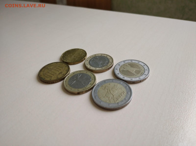 2 евро-2шт, 1 евро-2шт+50 и 20 центов(с номинала)до 12.04.25 - IMG_20250406_113901_1