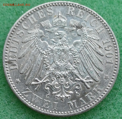 2 марки. Германия.1901г. 200 лет династии. До 10.04.25 - 20250406_214749