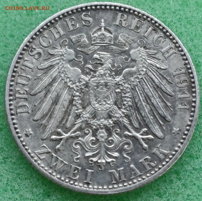 Бавария. 2 марки. 1911г. Лвитпольд. До 10.04.25г - 20250406_214149