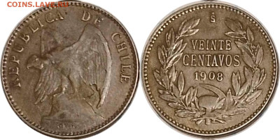Чиле, 20ст. 1908. AR 400. До 12.04.2025 в 22:00 по Мск. - 2_In-19