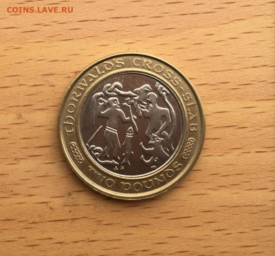 биметалл Остров Мэн 2 фунта 2003 крест Торвальда - bimetall_ostrov_men_2_funta_2003_krest_torvalda