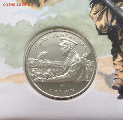 Шайба Остров Мэн 1 крона 1994 Генерал Эйзенхауэр КПД - shajba_ostrov_men_1_krona_1994_general_ejzenkhauer_vysadka_v_normandii_konvert_kpd_vtoraja_kovnvert (1)