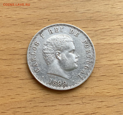 Португалия 500 рейс 1899 Карлос I Серебро - IMG_1921.JPG