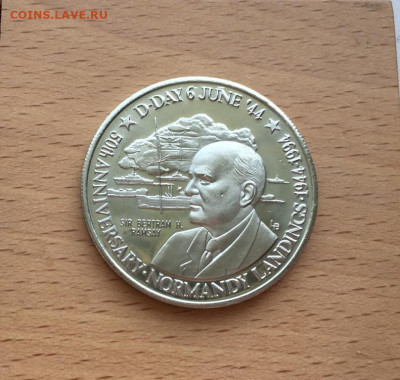 Теркс Кайкос 5 крон 1994 Вторая Мировая Бертрам Хоум Рамсей - shajba_terks_i_kajkos_5_kron_1994_vtoraja_mirovaja_vojna_bertram_khoum_ramsej_vysadka_v_normandii