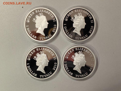 1дол 2010 Тувалу. Короли дорог. Грузовики (к-кт 4шт), Ag999 - ЯЯ Грузовики - 3