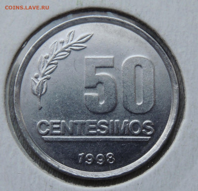 Уругвай 50 сентесимо 1998 до 13.04.2025 - Уругвай 50 сентесимо 98 .JPG