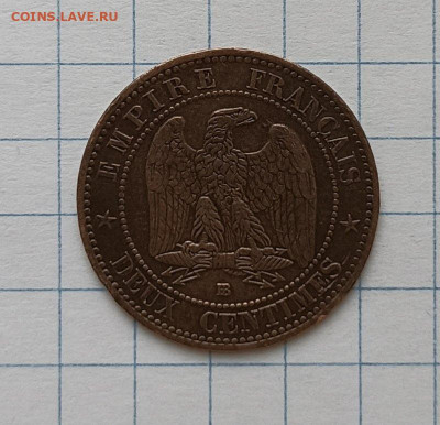 Франция 2 сантима 1854 г до 15.04. - 1739376096807