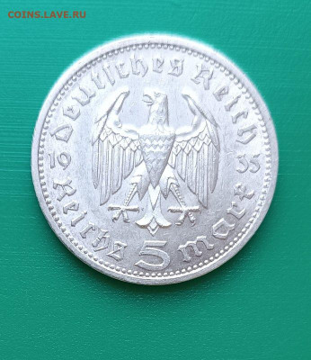 Германия Рейх 5 марок 1935 А Гинденбург, до 15.04. - 1741177219990