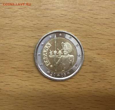 биметалл Испания 2 евро 2005 400 лет роману Дон-Кихот - bimetall_ispanija_2_evro_2005_400_let_izdaniju_romana_don_kikhot_migelja_servantesa
