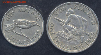 Новая Зеландия 1 шиллинг 1965 г.13.04.2025 г. 22 -00 МСК. - Н.Зеландия1