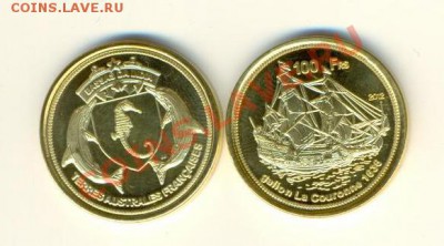 Монеты с Корабликами - бассас_да_индия_100_франков_2012