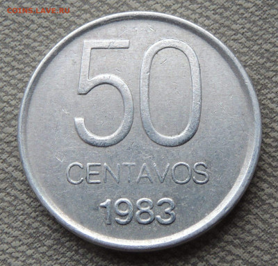 Аргентина 50 сентаво 1983 до 16.04.2025 - Аргентина 50 сентаво 83.JPG