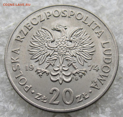 Польша 20 злотых 1974г Марсель Новотко UNC до 14.04 - 004.JPG