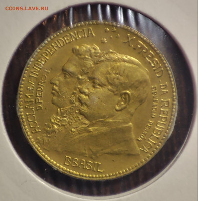 Бразилия с ошибкой, редкая 1922г.,UNC,до19.04.25г. 22:00 мск - 1001213519
