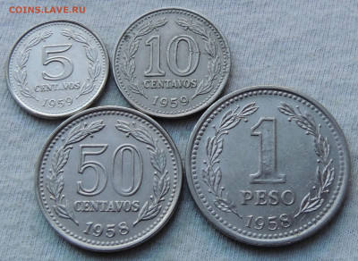 Аргентина подборка 4 монеты 1958-59 до 20.04.2025 - Аргентина подборка 1958-59.JPG
