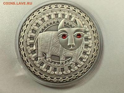 20руб 2009 Беларусь Телец, Ag925, до 23.04 - Ю Зодиак Телец-1