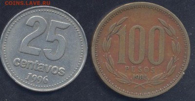 Аргентина 25 центаво 1996 г.19.04.2025 г. 22 -00 МСК. - Аргентина1