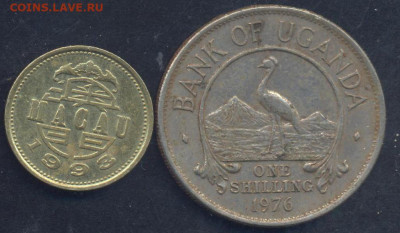 Уганда 1 шиллинг 1976 г.19.04.2025 г. 22 -00 МСК. - Макао1